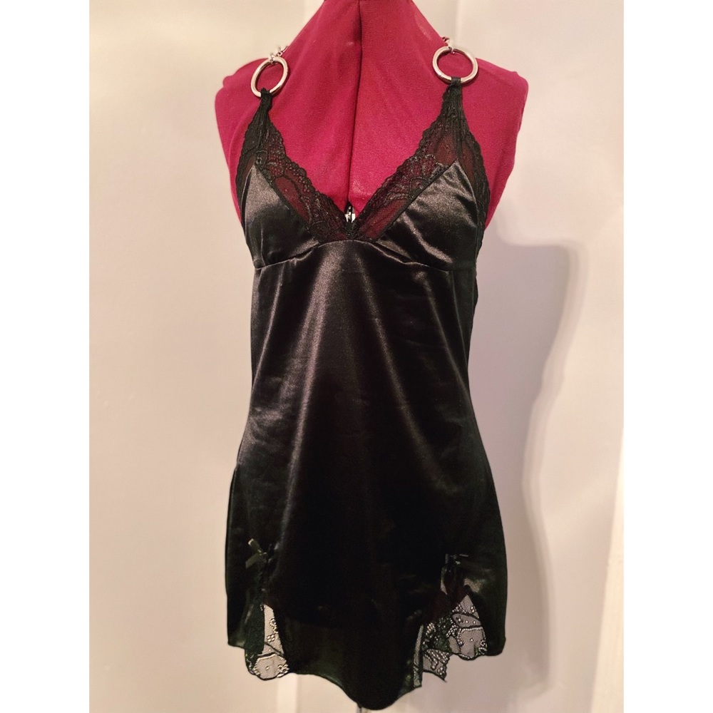𝗦𝗢𝗟𝗗!! Pullingteeth Original Chaos Satin Slip Dress ⛓🖤